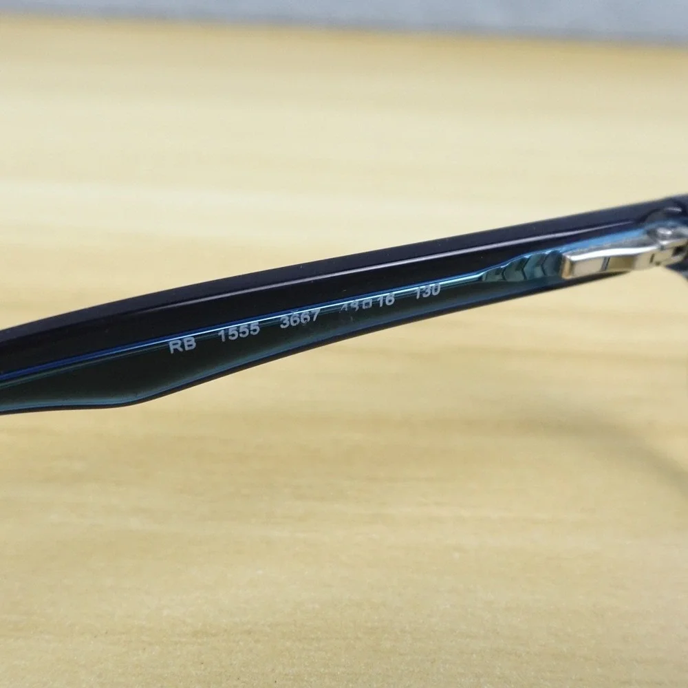 Ray-Ban Kids Eyeglasses Frames RB1555 3667 Blue Rectangle Full Rim 48-16-130
